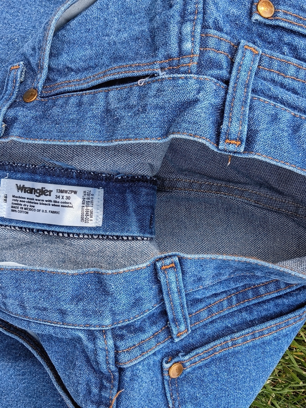 Vintage Wrangler Cowboy Cut Original Fit Jeans 34x30 - Pre-Washed Indigo - Picture 6 of 11